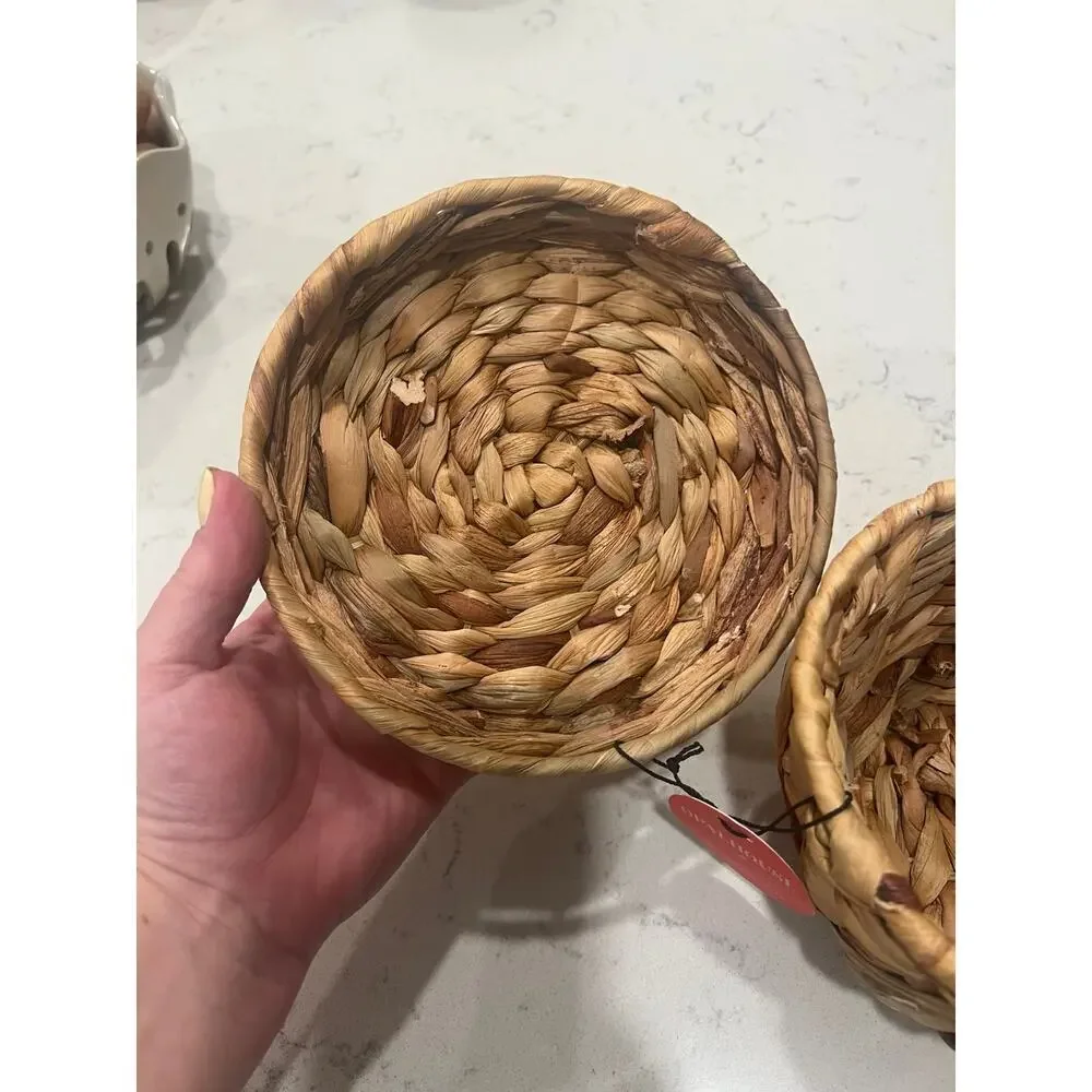 NWT Small Circle Woven Canister